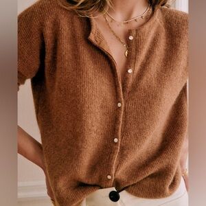 Sezane Gaspard Cardigan - Camel